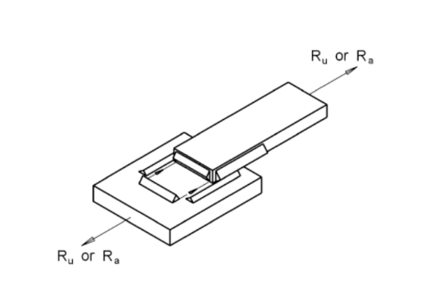 Groove weld shear failure